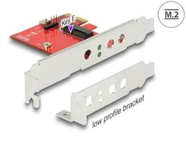 PCIe x1 M.2 Key E žemo profilio adapteris Delock 89889