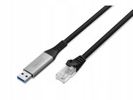 Adapteris / USB-A į RJ45 tinklo plokštė, 1Gbps, 5m, Digitus AK-300600-050-S