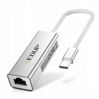 Tinklo plokštė EDUP USB-C į RJ45, 1Gbps, sidabrinė