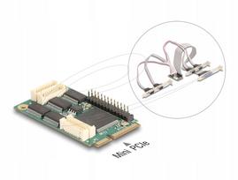 Mini PCIe pilno dydžio kortelė su 4x RS-232 ir 1x Delock 95279 LPT prievadu