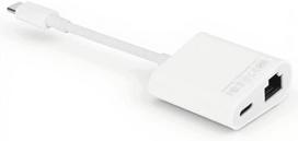 USB-C į Ethernet RJ45 gigabitinis adapteris su PD įkrovimu, 100 M