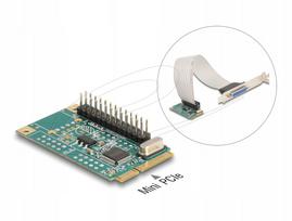 Mini PCIe pilno dydžio plokštė su 1 LPT (paraleliniu) prievadu Delock 95275