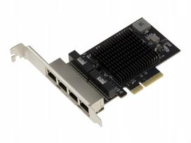 Tinklo plokštė KALEA-INFORMATIQUE PCIe 2.5G, 4x RJ45, Realtek RTL8125