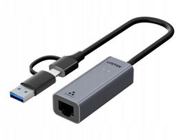 Adapteris USB-A/USB-C į RJ-45 UNITEK Y-3465GY01