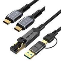 Tinklo plokštė 1Gb RJ45 CAT8, USB-C, USB 3.0, 3 m + Thunderbolt 4 kabelis