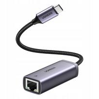 Tinklo adapteris UGREEN USB-C į RJ45, 1Gbps, aliuminis, 10 cm