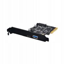 PCIe į USB 3.1 Gen2 10Gbps plokštė, USB A ir USB C jungtys, 4X