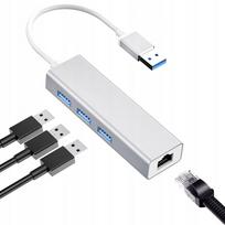 USB šakotuvas su LAN (RJ45) ir 3 USB 3.0 jungtimis, tinkantis Apple Mac nešiojamiems kompiuteriams