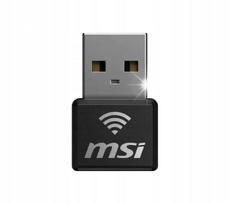 Belaidė tinklo kortelė MSI AX1800 Nano USB, juoda, WiFi 6 (802.11ax)