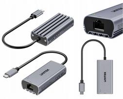 UNITEK U1343AGY01 aliumininis USB-C į RJ45 5Gbps adapteris su LED indikatoriais