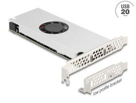 PCIe x16 plokštė su 2x USB-C 20Gbps, žemo profilio, Delock 90805