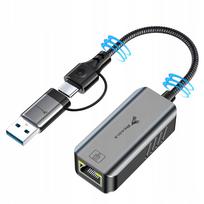 USB-C tinklo adapteris su Ethernet (RJ45), 5Gb/s, USB 3.2