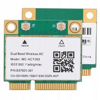 Mini PCIe dviejų dažnių WiFi tinklo plokštė su Bluetooth 4.2 MC-AC7265, Gigabit