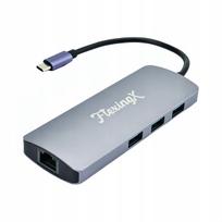 Tinklo adapteris USB-C į RJ45 2,5G Ethernet su 3x USB 3.0