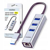 USB tinklo adapteris su 3 RJ45 Gigabit LAN (1000Mbps) jungtimis, 3.0 versija