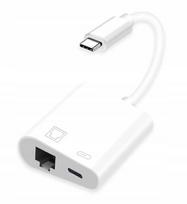 USB-C į LAN Ethernet adapteris su RJ45 ir PD įkrovimu MacBook
