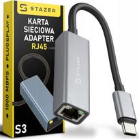 USB-C tinklo adapteris su LAN RJ45, 1000Mbps