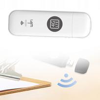 Nešiojamas 4G LTE USB WiFi modemas–maršrutizatorius, baltas
