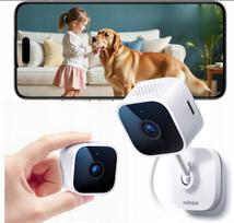 Vidaus kamera OUTINPUT 2K, WiFi, IR naktinis matymas, judesio ir garso jutikliai