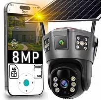 Lauko saulės kamera su 4G SIM, 3 objektyvai, 3MP+3MP+3MP