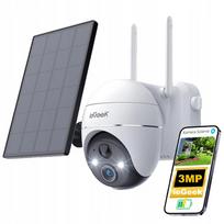 Lauko saulės kamera su WiFi, 3 Mpx, sukama, IP, belaidė su aliarmu