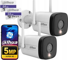 Stebėjimo kamera Dahua 5MPx su WiFi, 2x IPC-HFW1539DTK1-SAW-IL, mikrofonu ir 64GB atmintimi