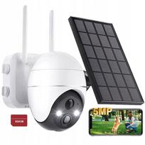 Lauko saulės kamera IP, WiFi, 5MP, su sukiojama galvute, 32GB atmintis