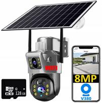 Lauko apsaugos kamera su saulės baterija, 4G GSM, 6MP, naktinis matymas, pasukama, su SIM ir priartinimu