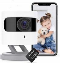 Vidaus stebėjimo kamera Azarton, WiFi, 1080P, naktinis matymas, 32GB atminties kortelė