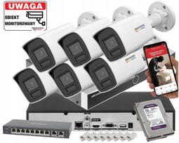 Vaizdo stebėjimo rinkinys Hikvision, 6 IP kameros, 4 Mpx, IR pašvietimas, judesio aptikimas