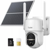Lauko kamera TZZIEL 3G/4G LTE, belaidė, saulės energija, 2K, naktinis matymas, PIR jutiklis