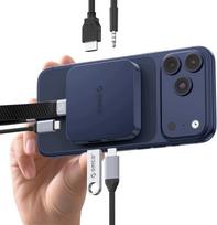 USB-C 6 in 1 magnetinė dokas stotelė su M.2 SSD, 4K HDMI ir 100W PD