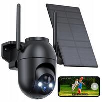 Lauko belaidė WiFi saulės kamera 2K, 360° PTZ, naktinis matymas