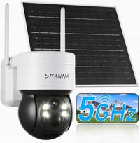 Lauko WiFi kamera SHANNA 2K 4MP, 360° PTZ, saulės energija, IP66, 5G/2.4G
