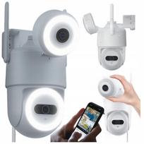 Lauko IP kamera 6MP, dveji objektyvai, WiFi, su pasukamu ir priartinamu vaizdu