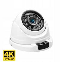 Lauko IP vaizdo kamera ASECAM 4K 8MP, POE, H.265, metalinė kupolinė, 2,8 mm