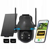 Lauko saulės energijos WiFi kamera, 3MP, pasukama, su atminties kortelės vieta