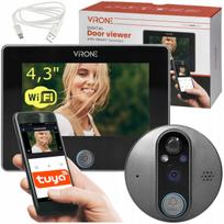 Vaizdo durų skambutis VIRONE su WiFi, 4,3" LCD ekranu, TUYA