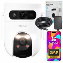 Sukiojama stebėjimo kamera H9C, 2x3 MP, automatinis sekimas, su 5 m kabeliu