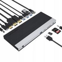 USB-C stotelė 13-in-1, 100W PD įkrovimas, trys 4K ekranai, HDMI