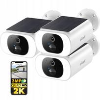 Lauko kamera 3MPx, WiFi, su akumuliatoriumi ir signalizacijos funkcija, 3 vnt.