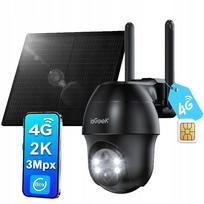 Lauko 3MP 4G LTE vaizdo kamera su 360° PTZ, skirta SIM kortelei