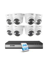 Vaizdo stebėjimo kamera ZOSI, 5MP, 8 PoE IP, 16 kanalų NVR, 4TB, atpažįsta žmones ir transporto priemones