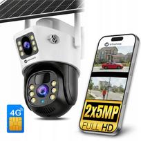 Lauko saulės kamera su 2 objektyvais, 10 MP, 4G, belaidė