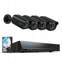 Lauko vaizdo stebėjimo kamera REOLINK 4K, 8 kanalų, 4x 8MP, PoE, su NVR ir 2TB HDD
