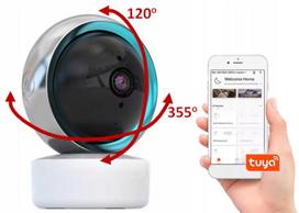 Mini WiFi IP kamera su pasukama galvute, vaikų stebėjimui, suderinama su Tuya