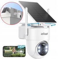 Lauko saulės kamera su WiFi, 2K, 3 MP, 4x priartinimas, 2.4 GHz