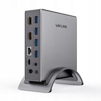 Universalus USB 3.0 dokas, 10 jungčių, 2K, dviguba HDMI, PD 100W