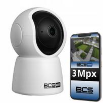 Vidaus WiFi IP kamera BCS, 3 Mpx, 2K, su sukiojama galvute, garsu, judesio sekimu ir IR
