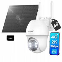Lauko IP saulės kamera su SIM kortele, 4G LTE, pasukama, 32GB atminties kortelė